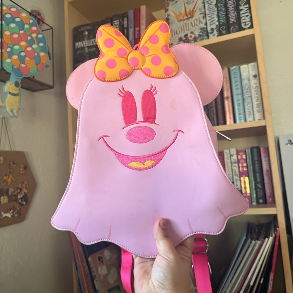 Disney Pink and White Loungefly Backpack